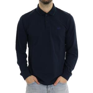 POLO MANICHE LUNGHE BLU